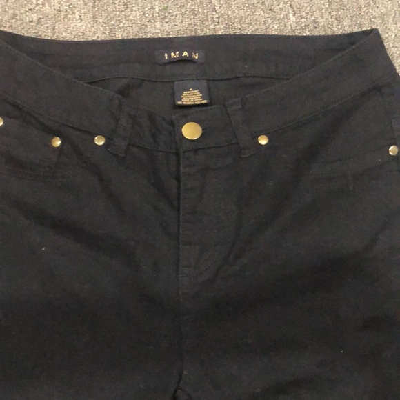 Iman Global Chic 360 Jeans Black Sz 4 Zip Ankle NWOT - Picture 5 of 9